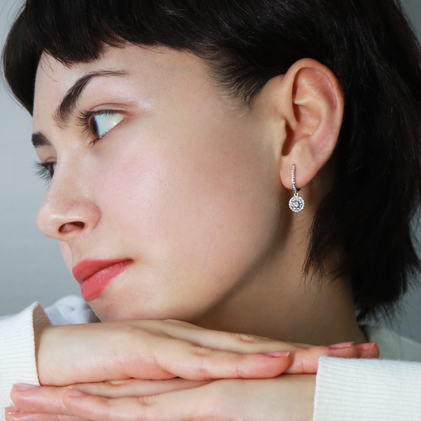 0,69ct Pırlanta Küpe