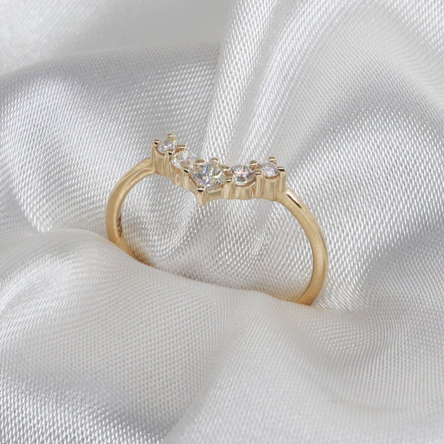 Vintage Pırlanta Taşlı Yüzük