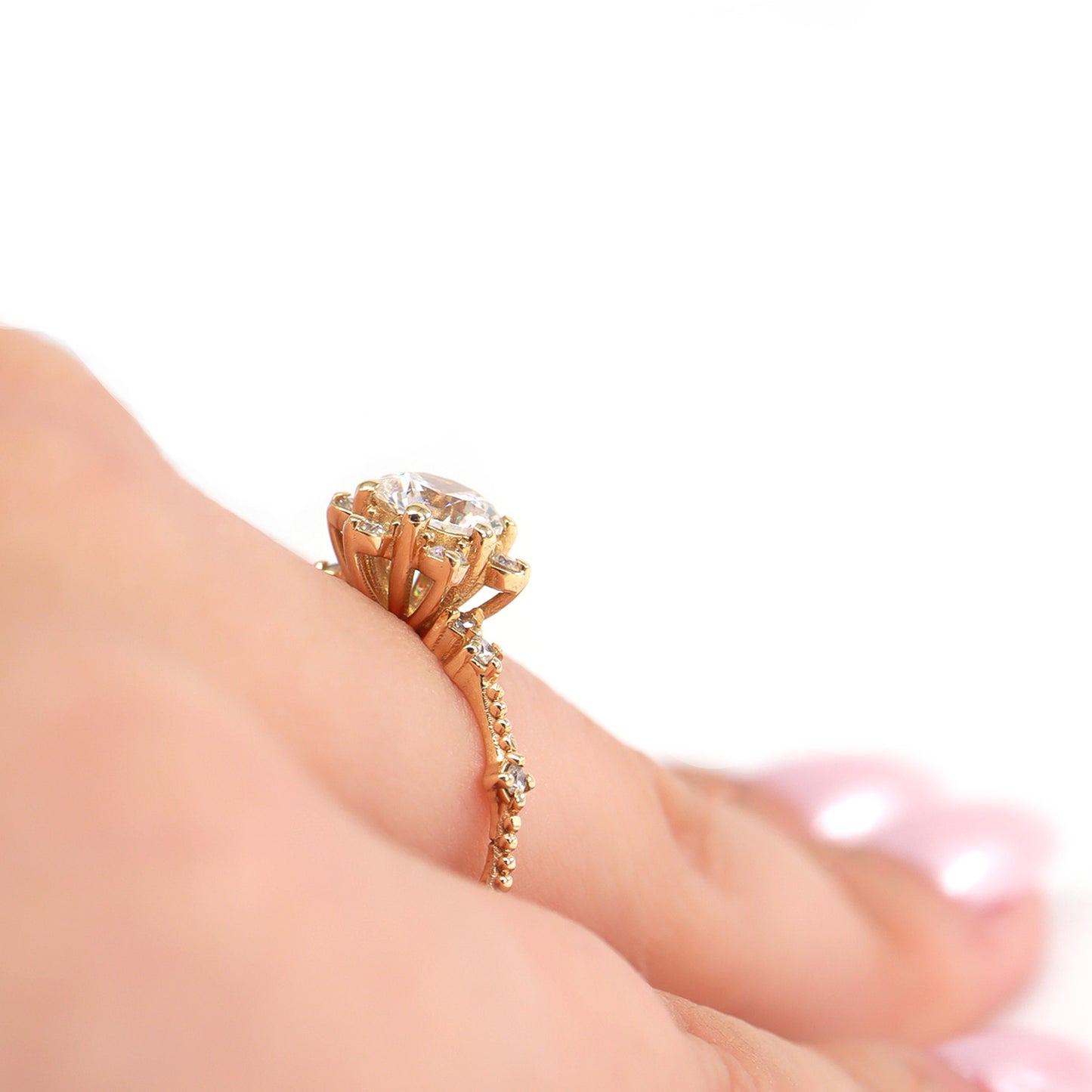 Lotus Tasarım Tektaş Yüzük