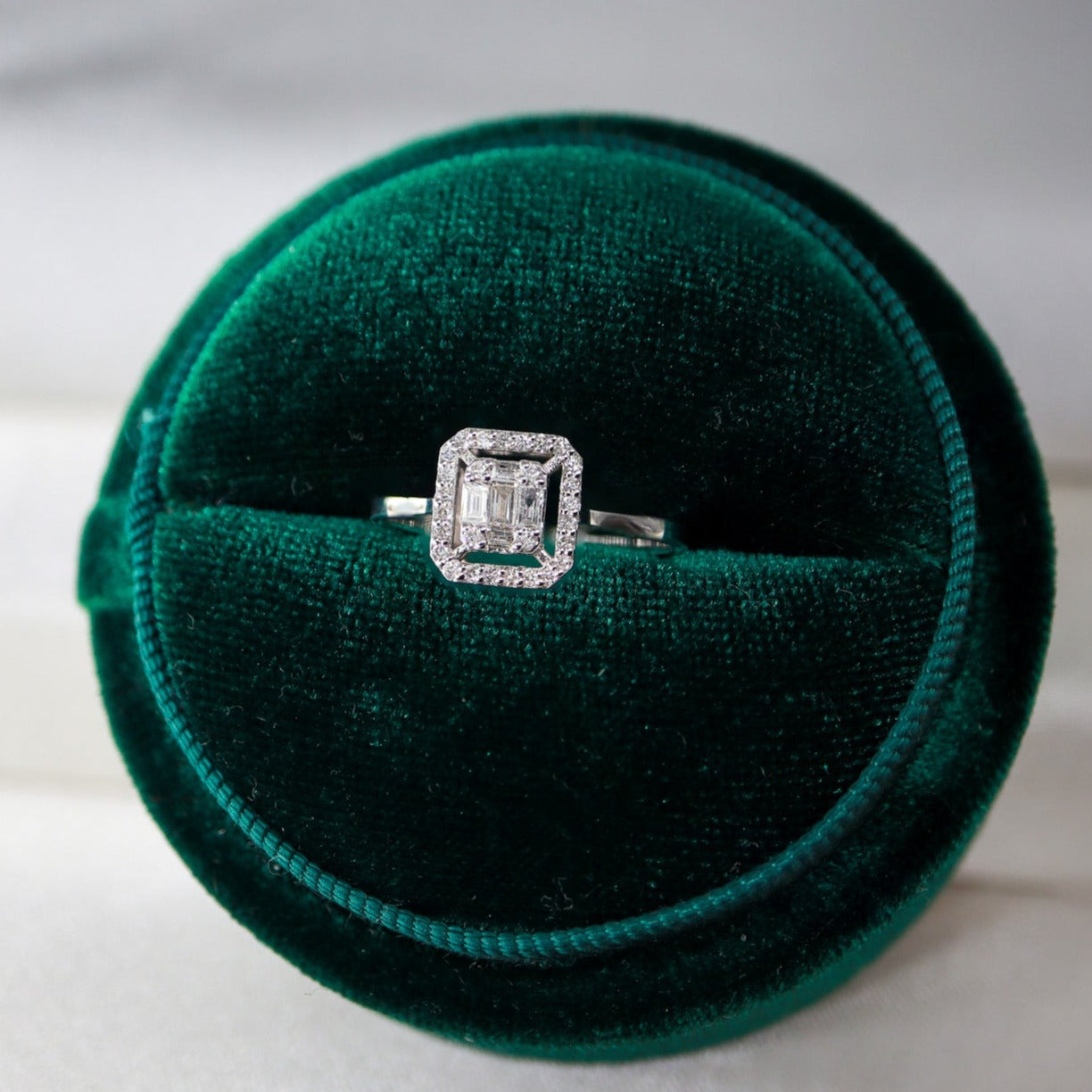 0,17ct Baget Pırlanta Yüzük