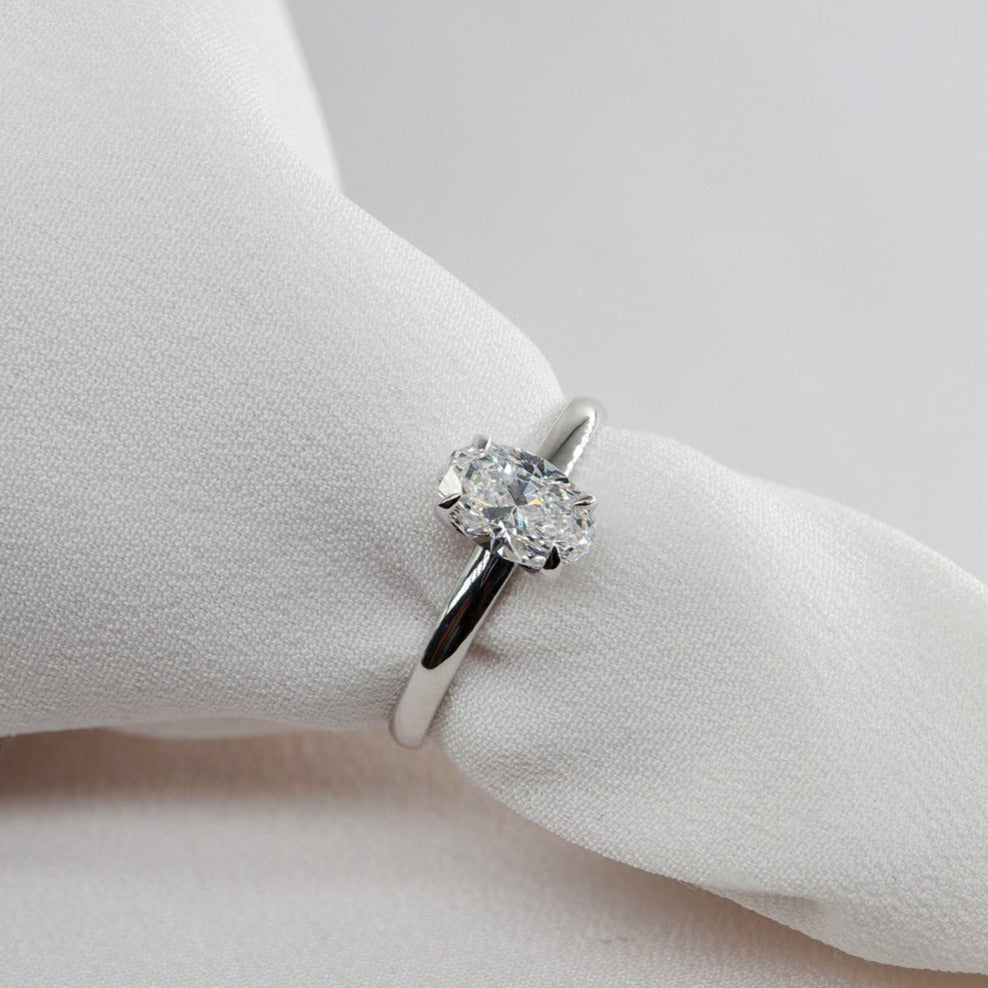 0,50ct Oval Taşlı Tektaş