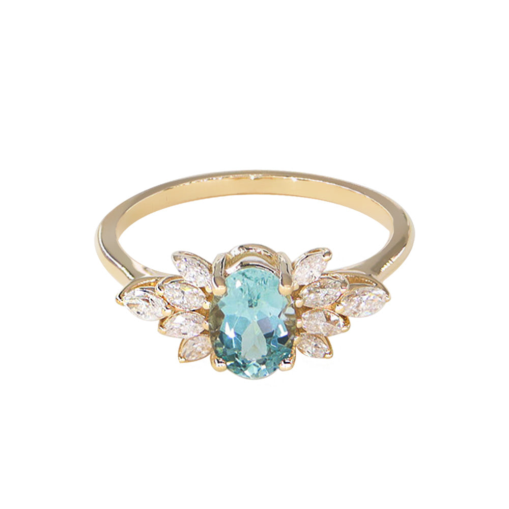 Oval Akuamarin & Markiz Pırlanta