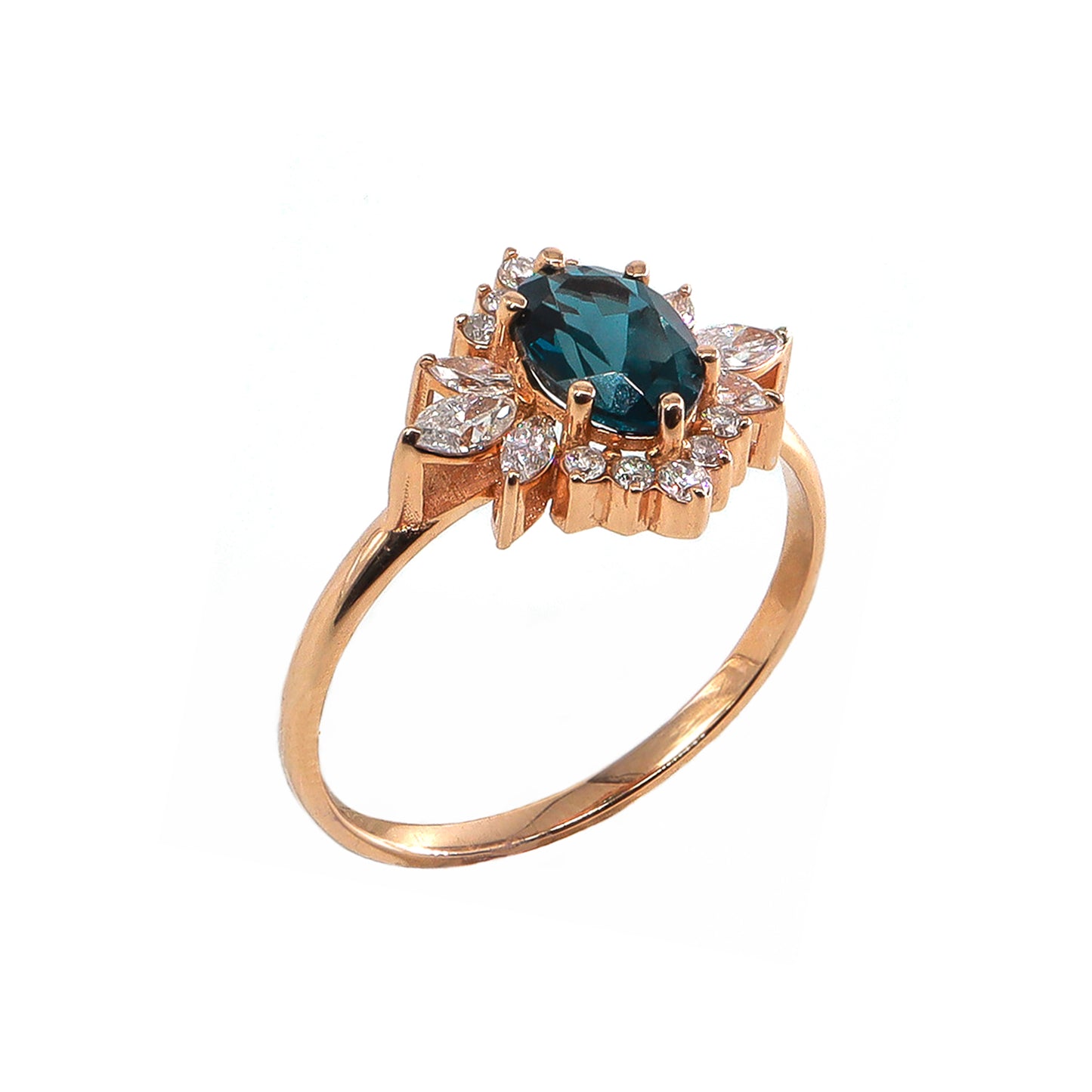 Oval London Topaz & Markiz Pırlanta