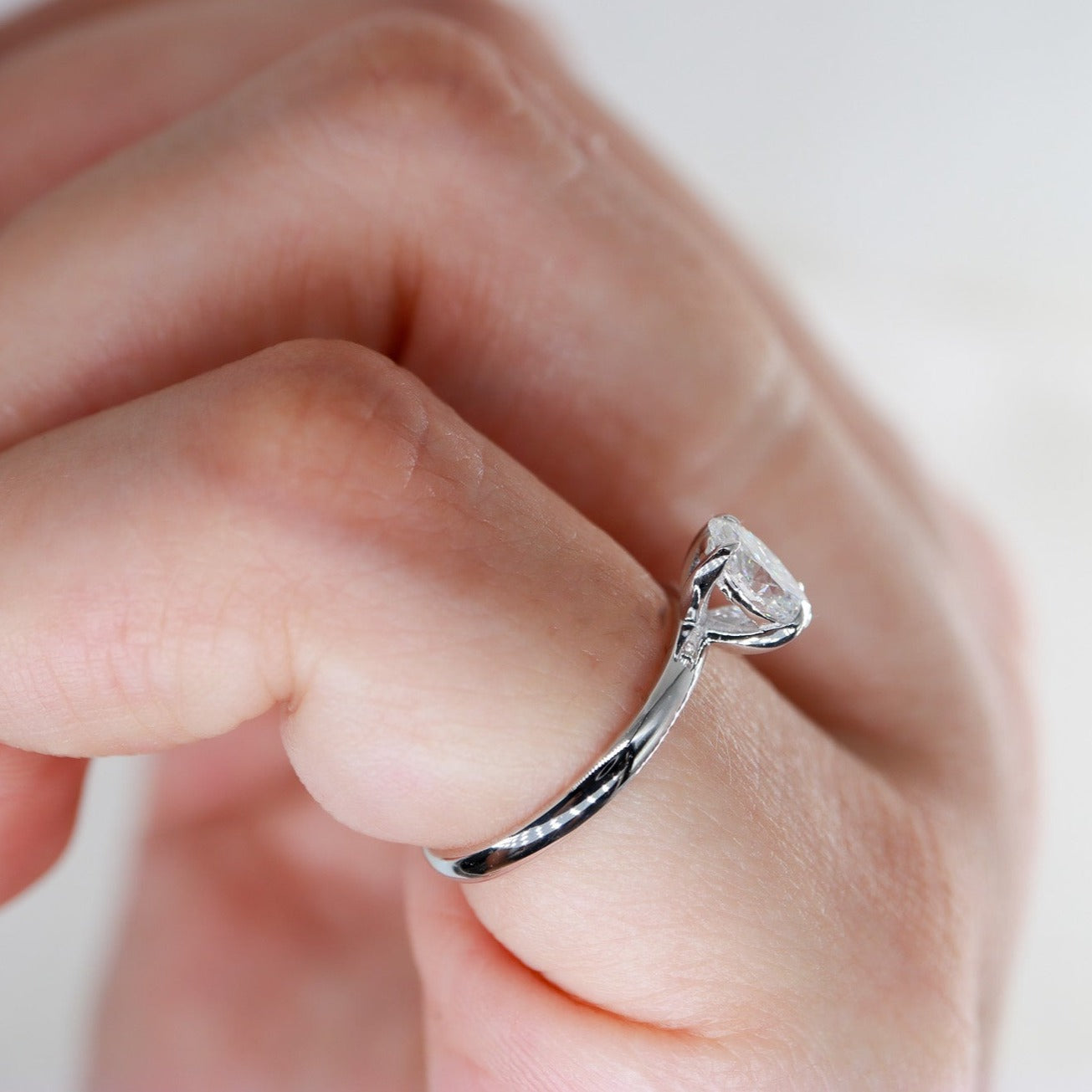 0,50ct Oval Taşlı Tektaş