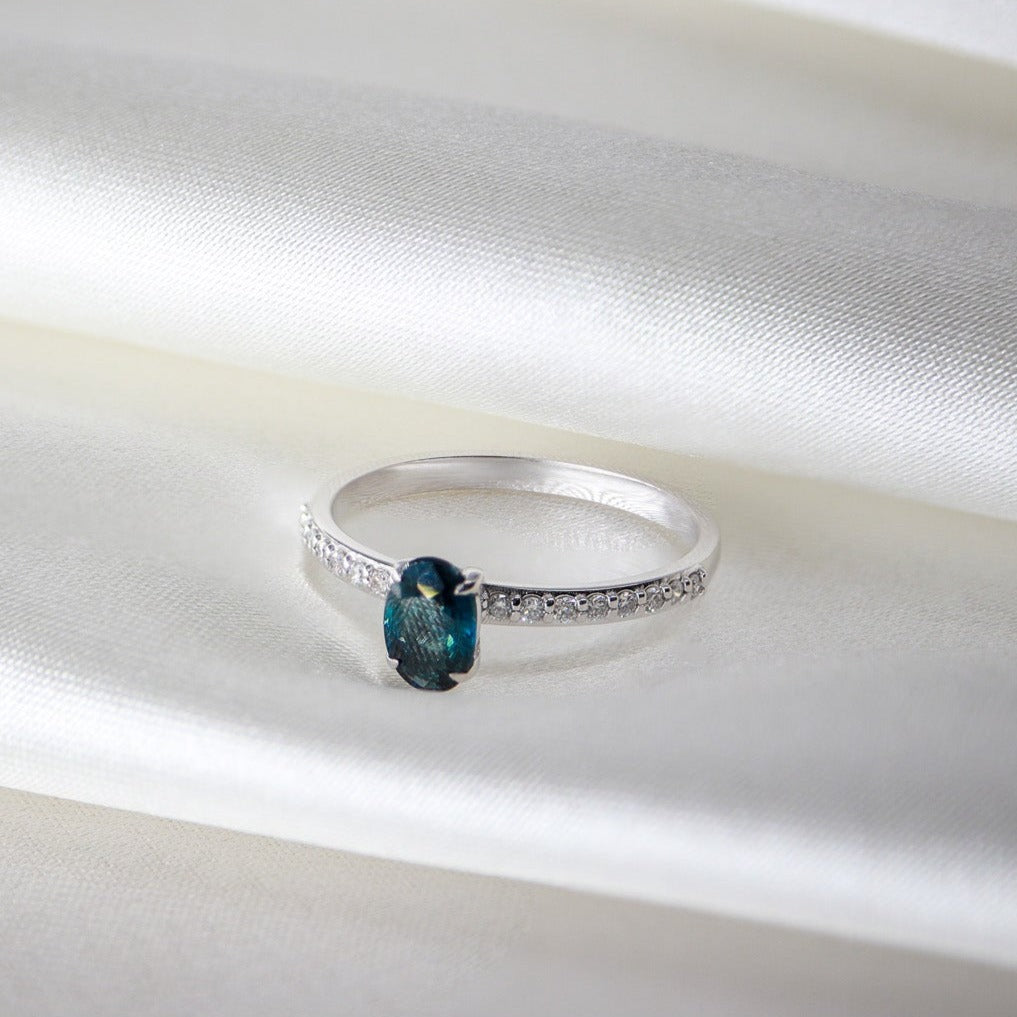 Oval Safir & Pırlanta