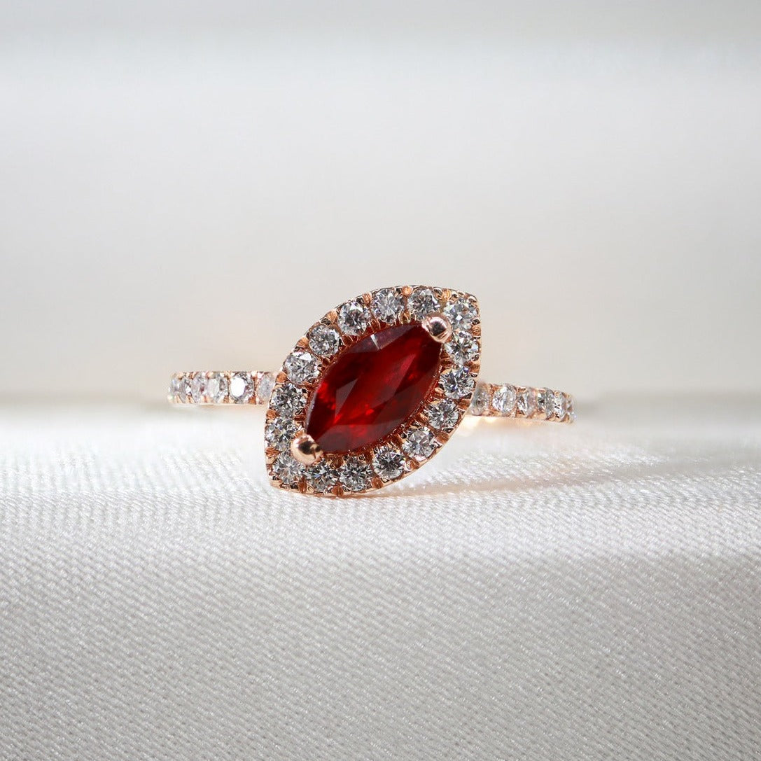 Markiz Yakut & Pırlanta Yüzük