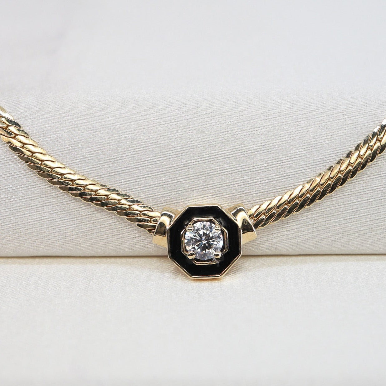 0,50ct Balık Sırtı Zincirli Mineli Kolye