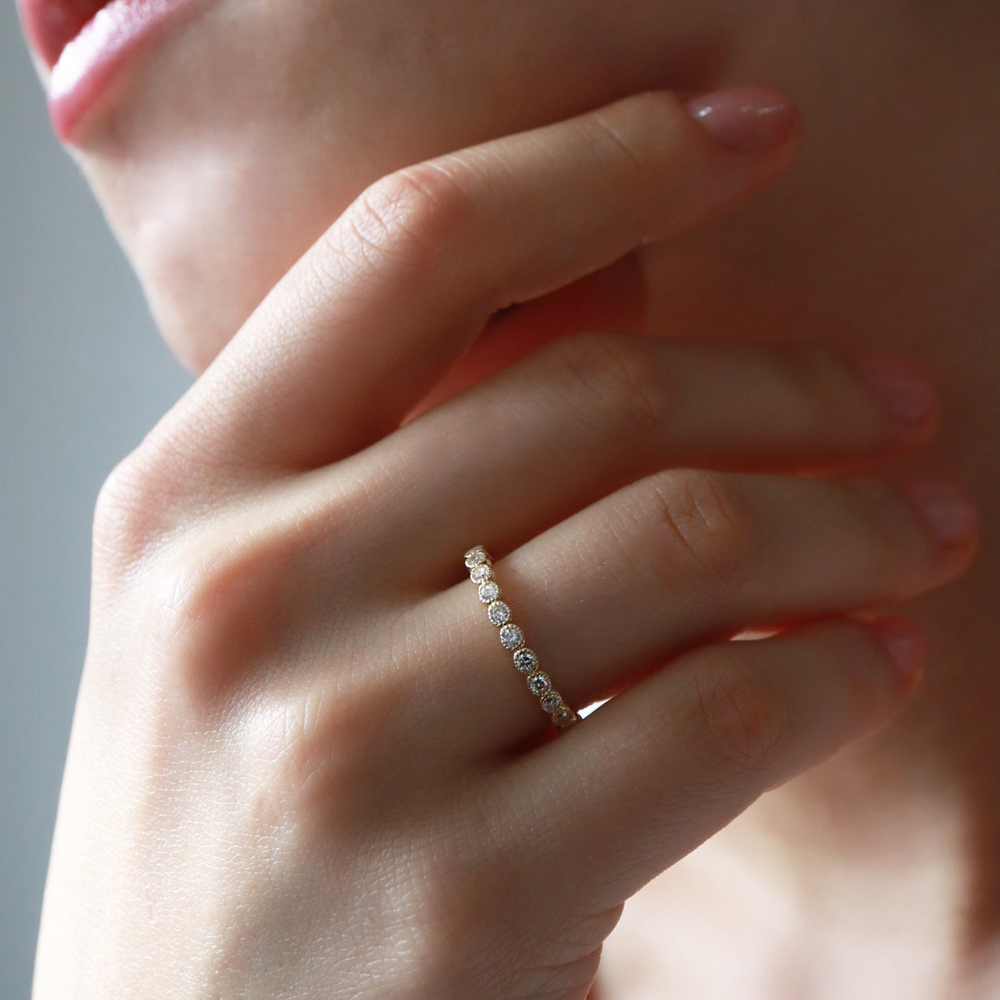 Minimal Vintage Yarım Tur Yüzük