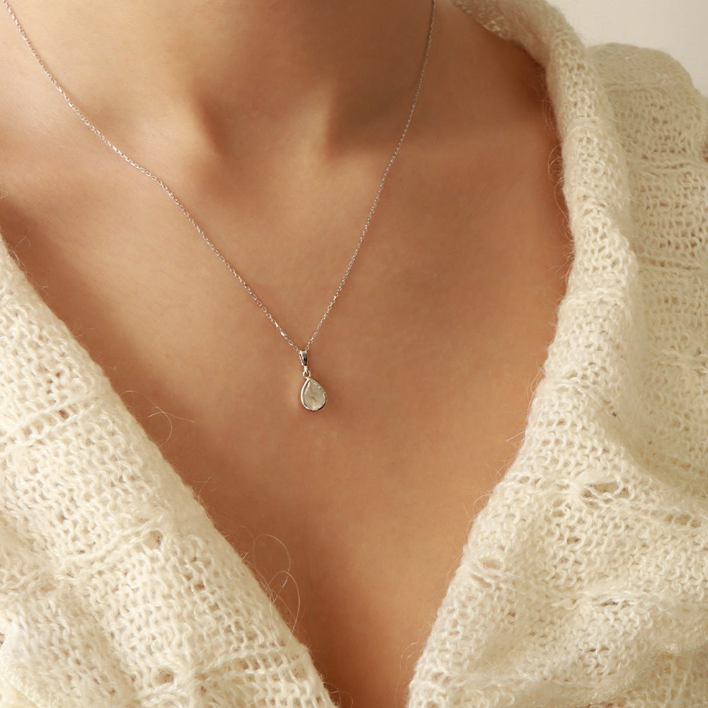 Doğum Ayı Taşı Moonstone Kolye (Haziran)