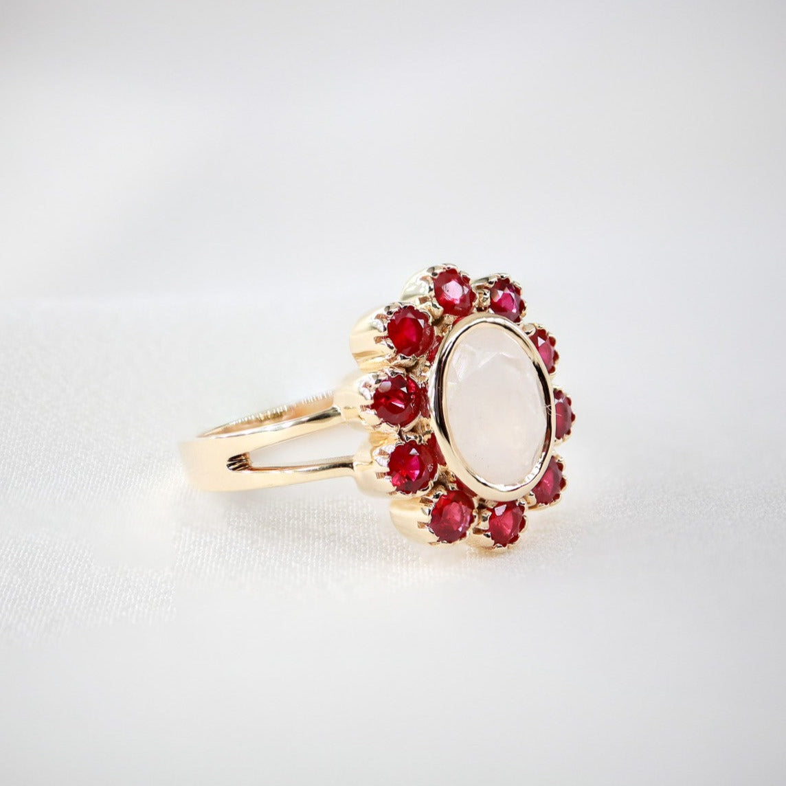 Moonstone & Yakut Vintage Yüzük