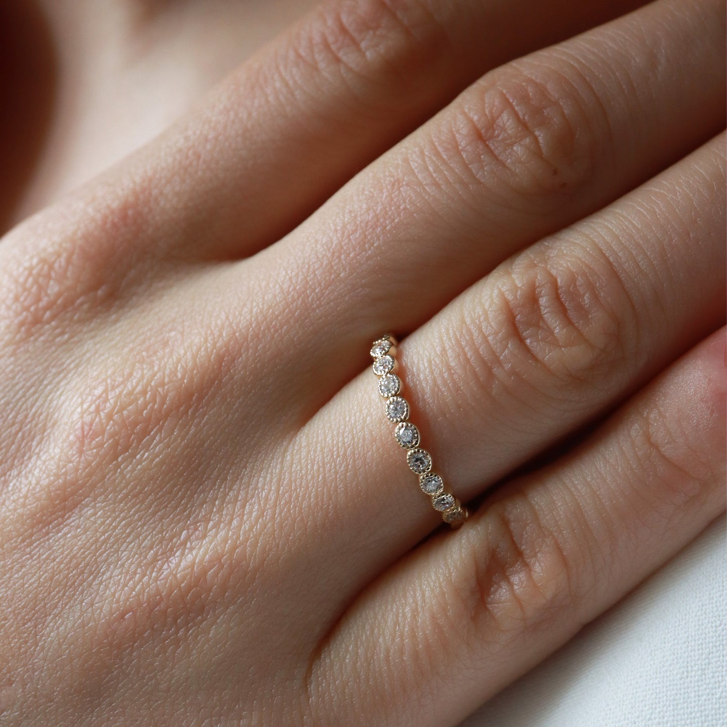 Minimal Vintage Yarım Tur Yüzük