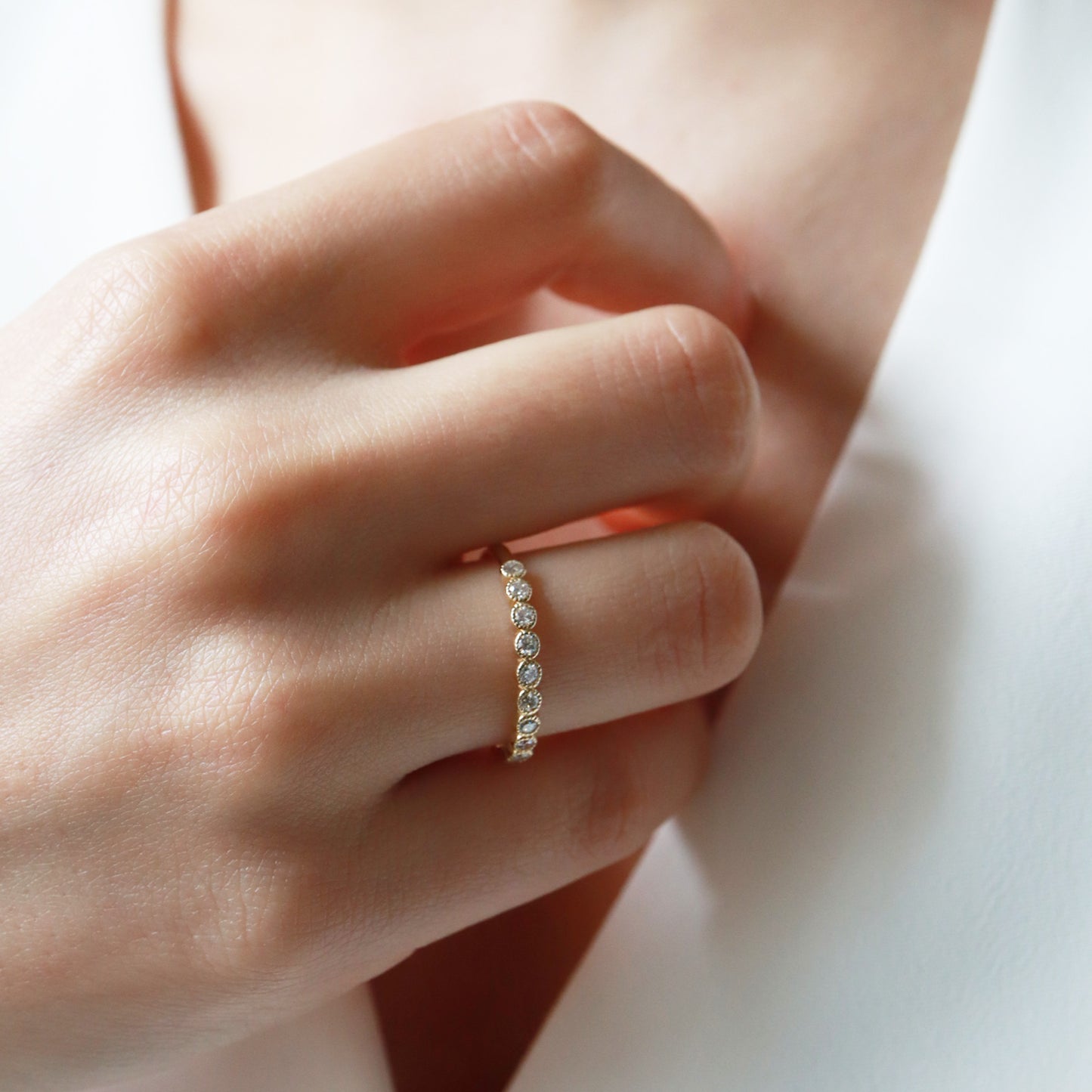 Minimal Vintage Yarım Tur Yüzük