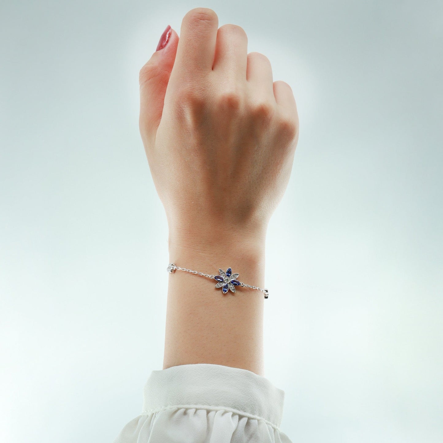 Lotus Çiçeği Tanzanit & Pırlanta Bileklik