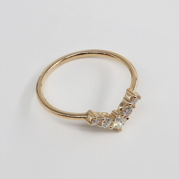 Vintage Pırlanta Taşlı Yüzük