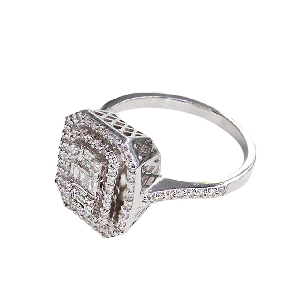 0,45ct Çift Sıralı Baget Pırlanta