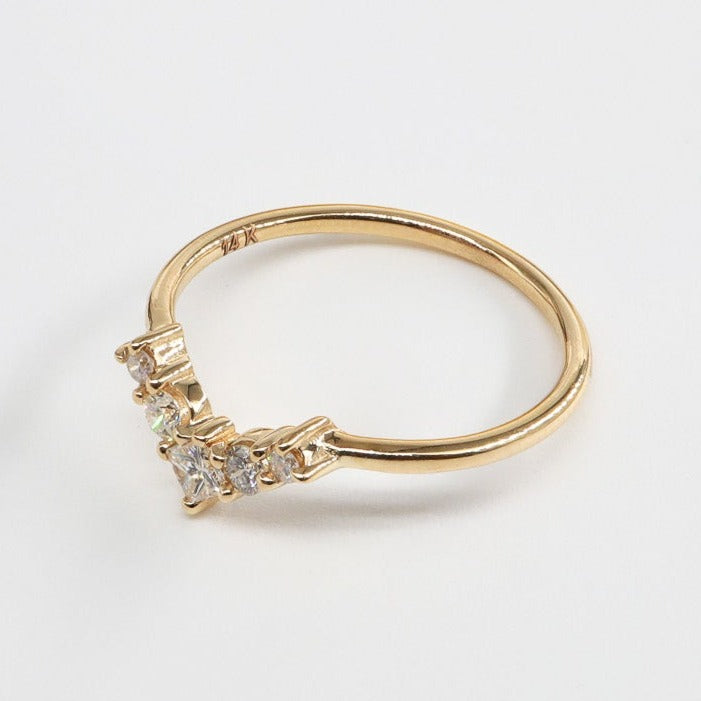 Vintage Pırlanta Taşlı Yüzük