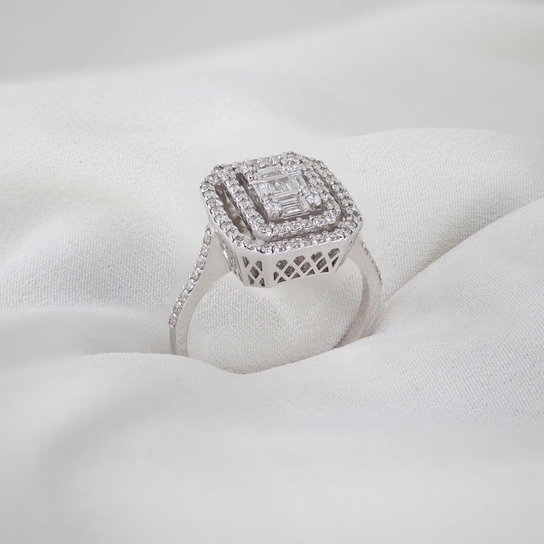 0,45ct Çift Sıralı Baget Pırlanta