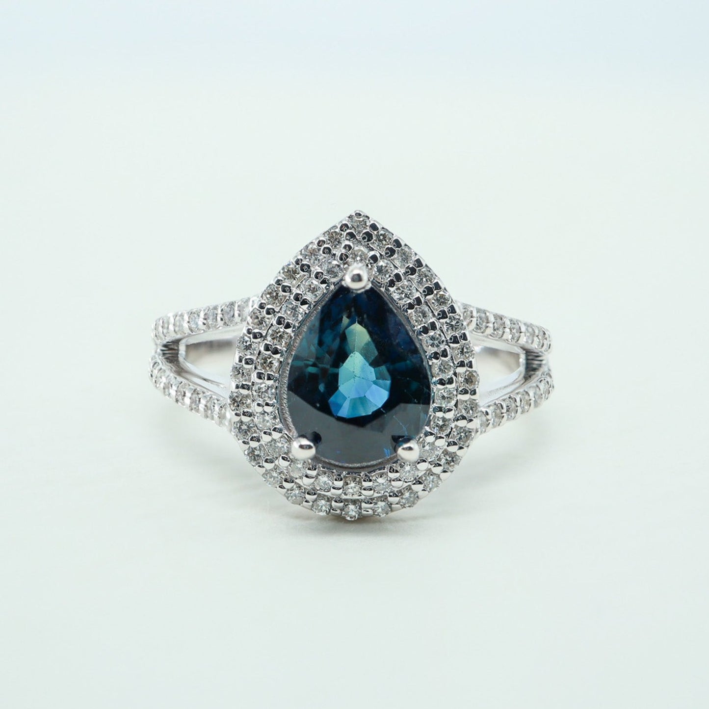 Damla Safir & Pırlanta Anturaj Yüzük