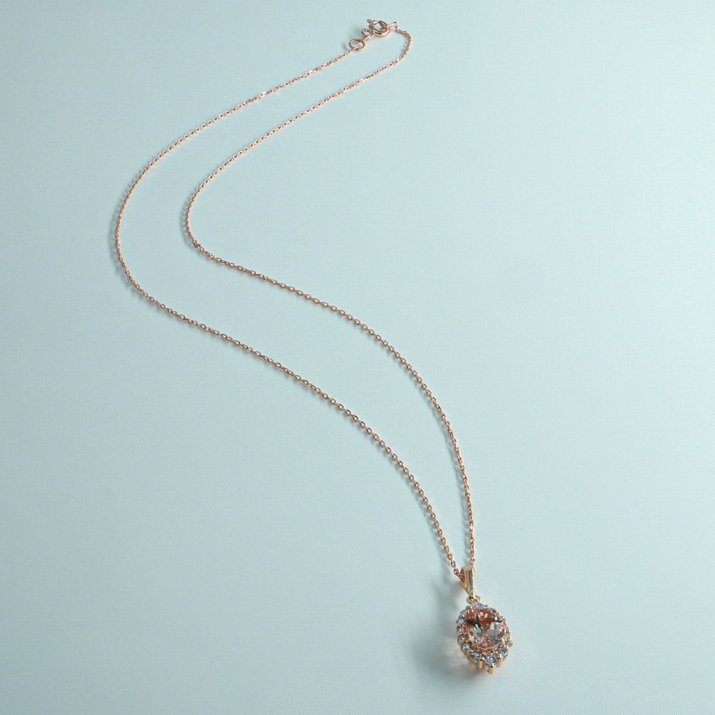 Damla Morganit & Pırlanta Kolye