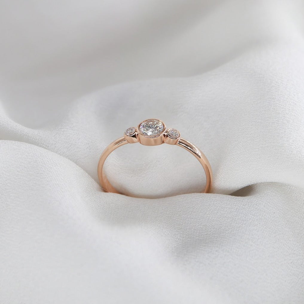 0,25ct Pırlanta Taşlı Vintage Yüzük