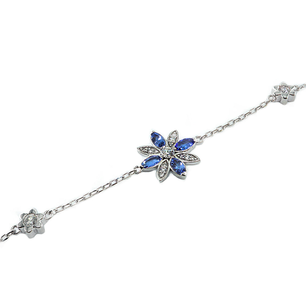 Lotus Çiçeği Tanzanit & Pırlanta Bileklik