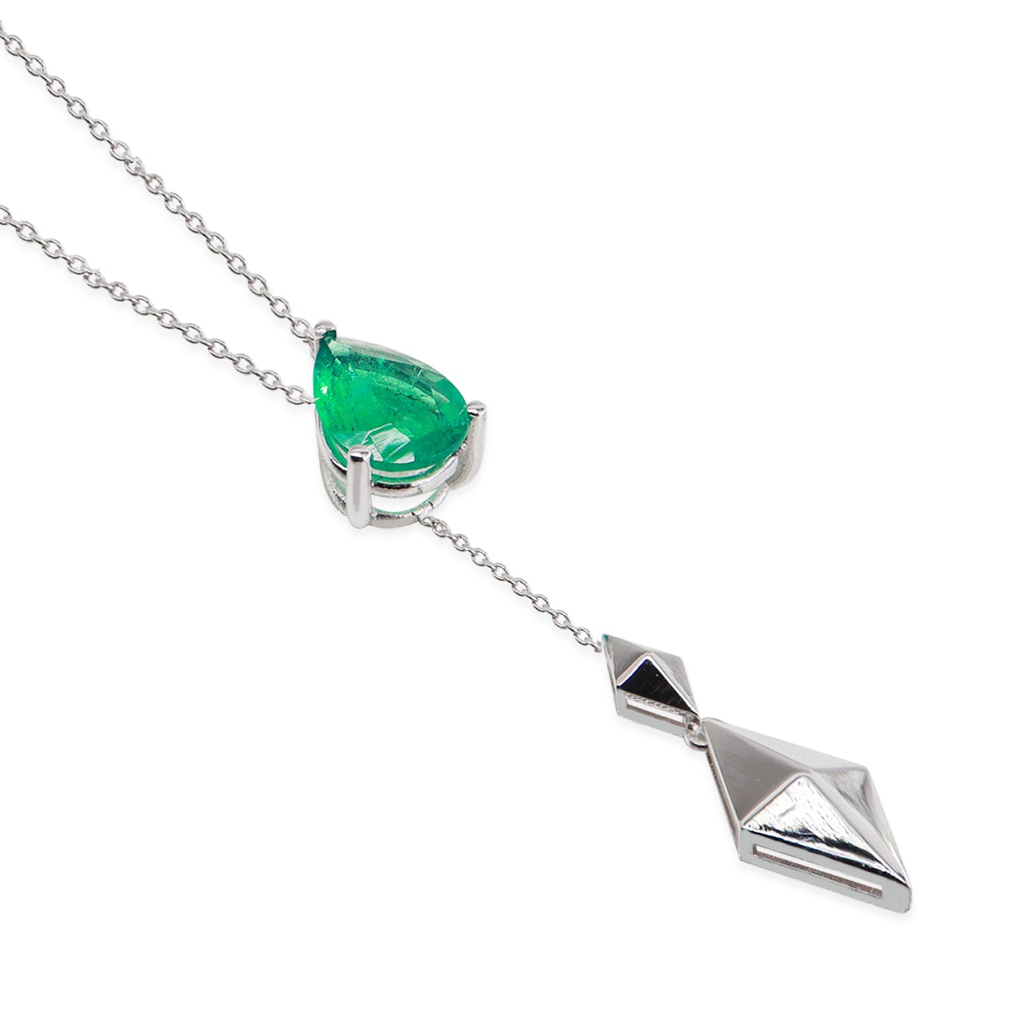 Damla Zümrüt Taşlı Kolye