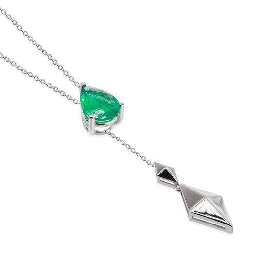 Damla Zümrüt Taşlı Kolye