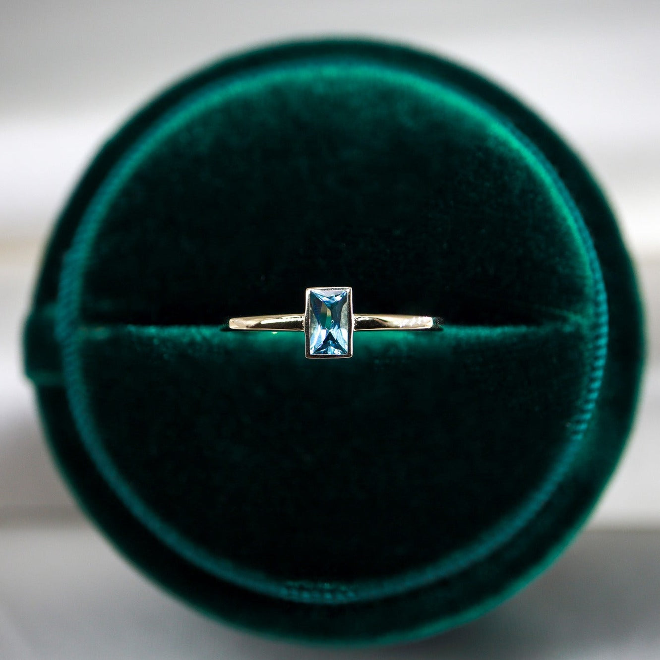 Vintage Baget Kesim Aquamarin