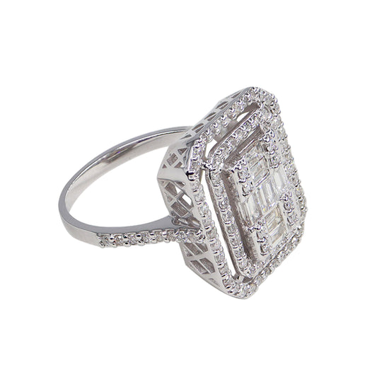 0,95ct Pırlanta Baget Yüzük