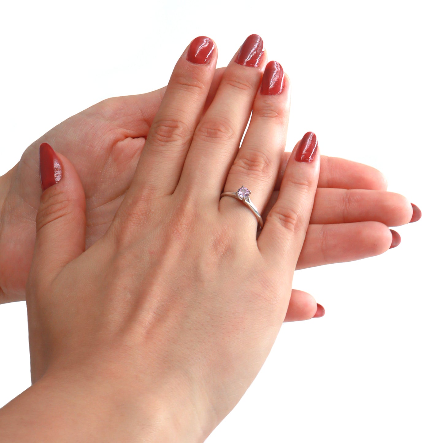 Yuvarlak Pembe Safir Tektaş