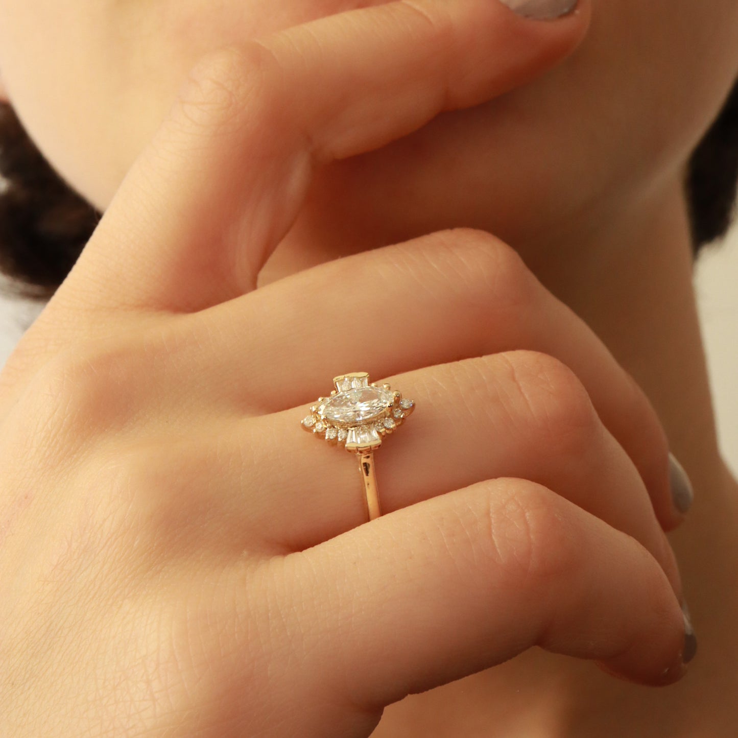 0,55ct Vintage Pırlanta Tasarım Yüzük