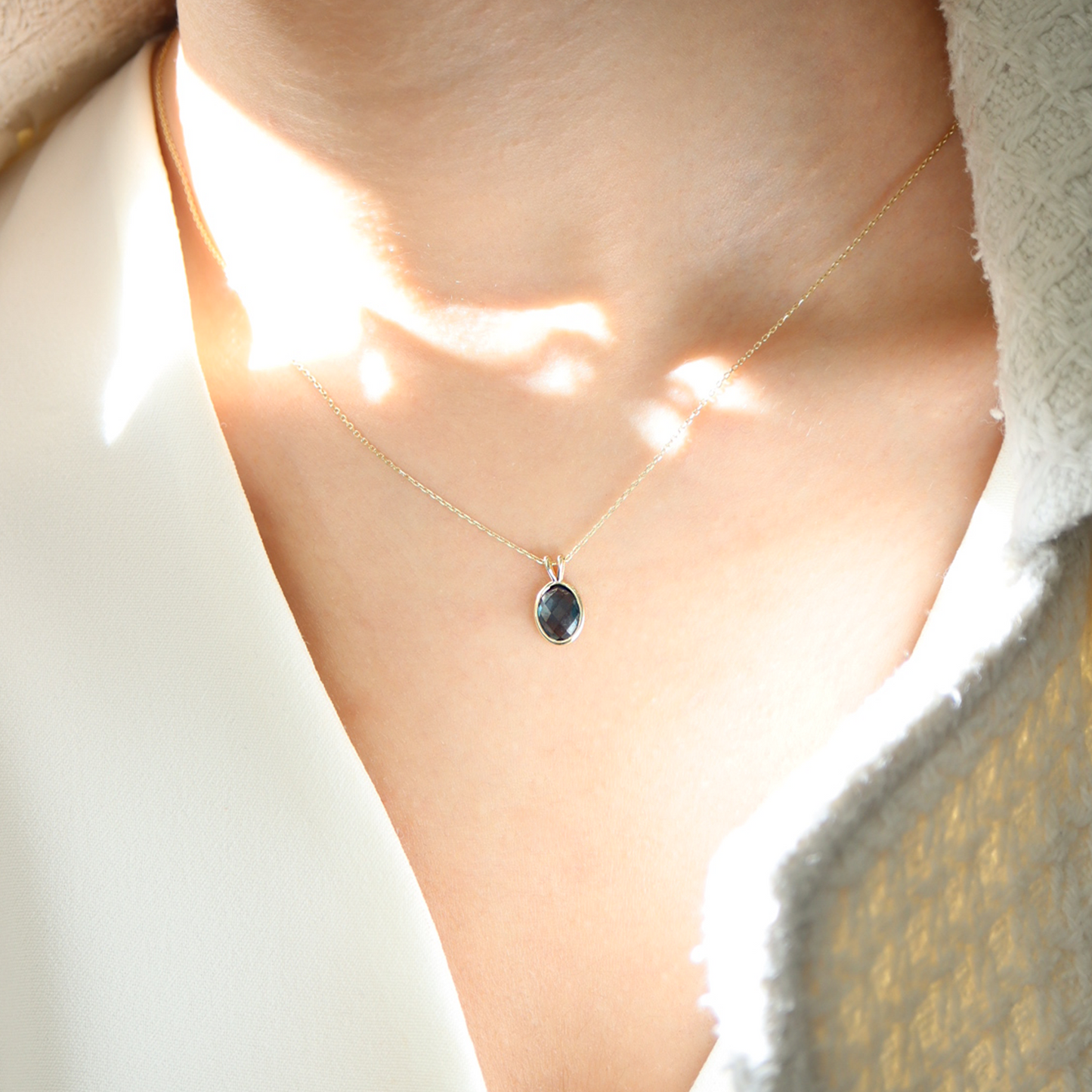 London Topaz Taşlı Kolye