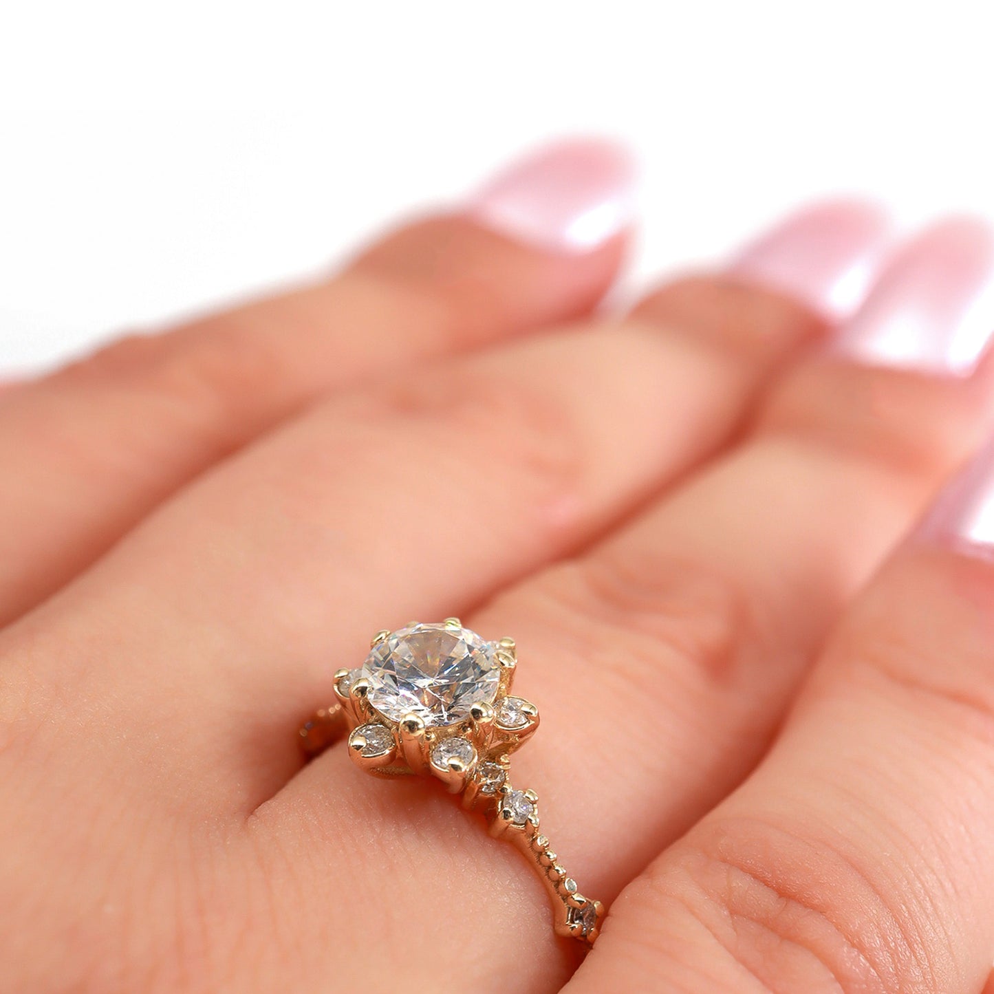 Lotus Tasarım Tektaş Yüzük