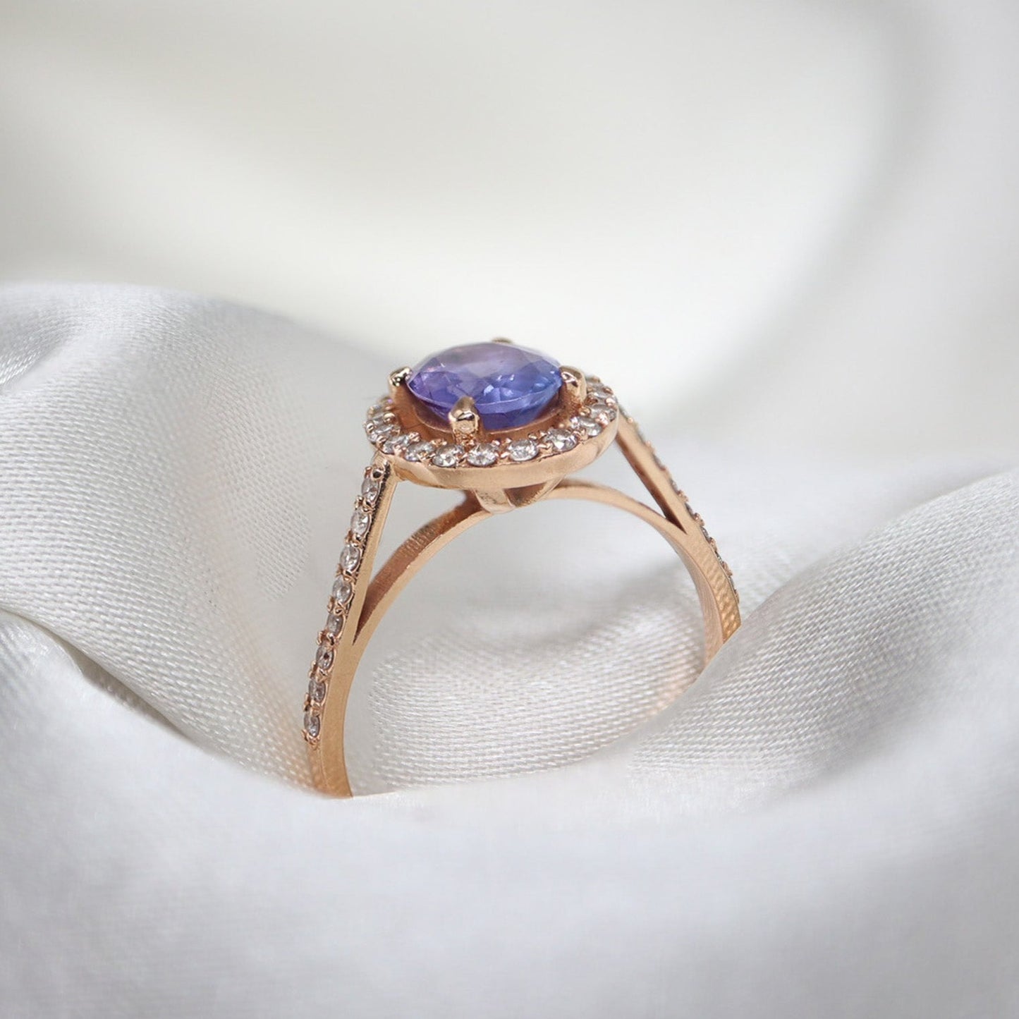 Tanzanit & Pırlanta Tasarım Yüzük