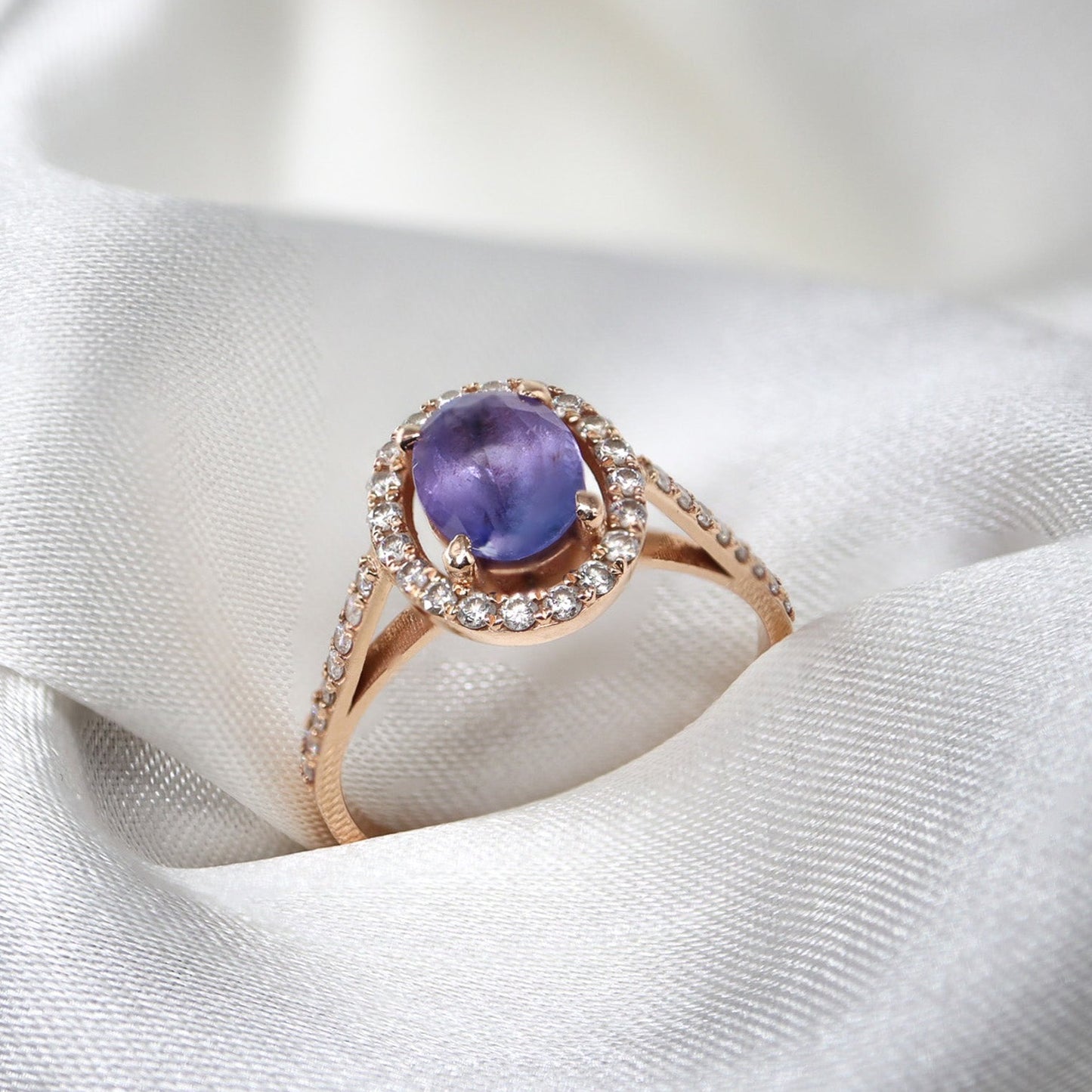 Tanzanit & Pırlanta Tasarım Yüzük