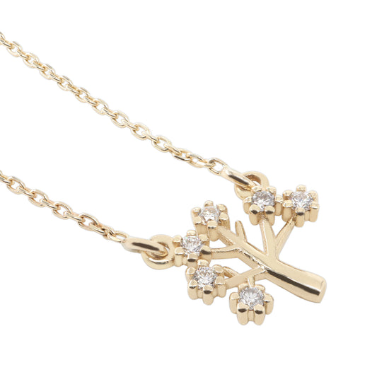 Minimal Pırlantalı Hayat Ağacı Kolye