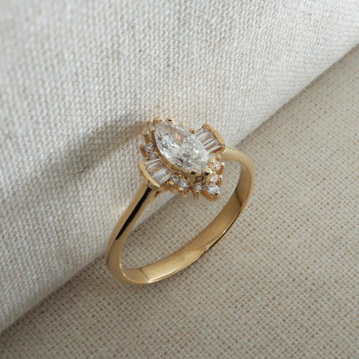 0,55ct Vintage Pırlanta Tasarım Yüzük