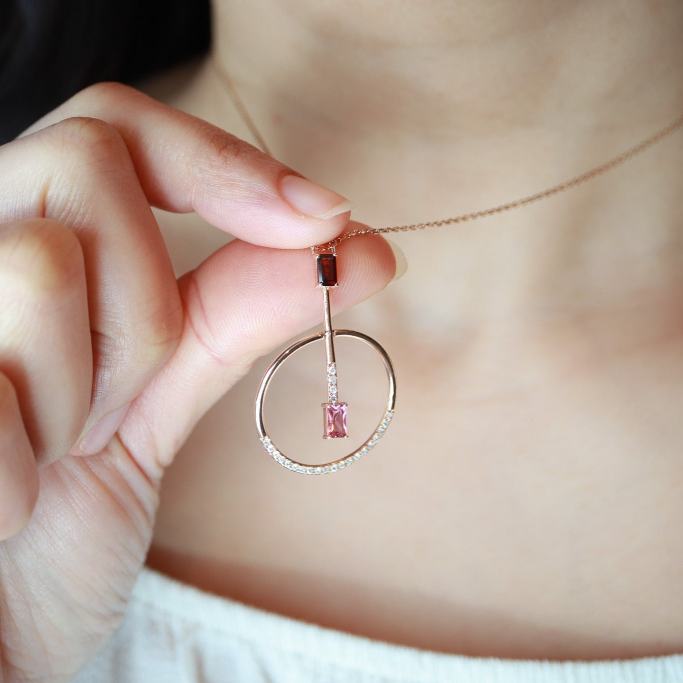 Değerli Taşlar & Pırlantalı Kolye