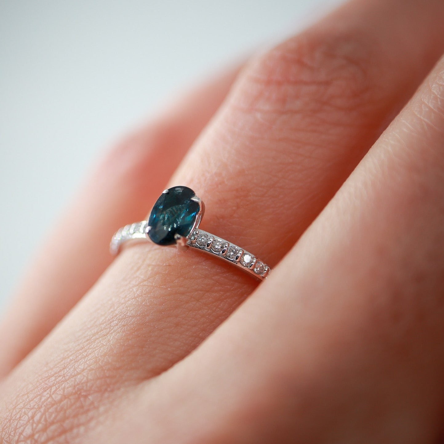 Oval Safir & Pırlanta