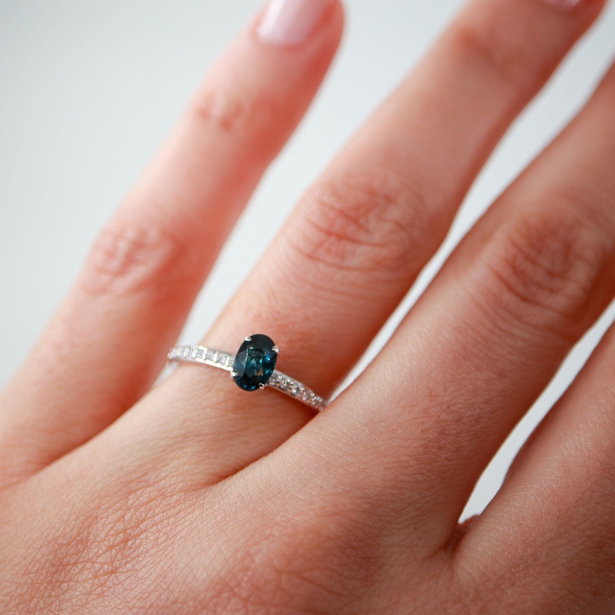 Oval Safir & Pırlanta