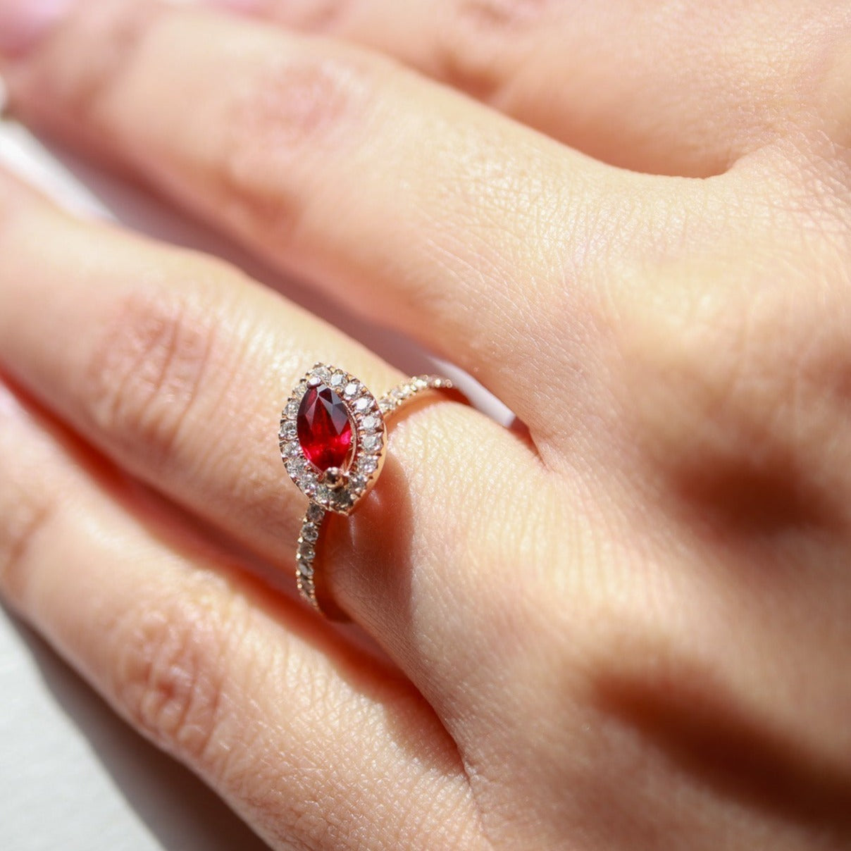 Markiz Yakut & Pırlanta Yüzük