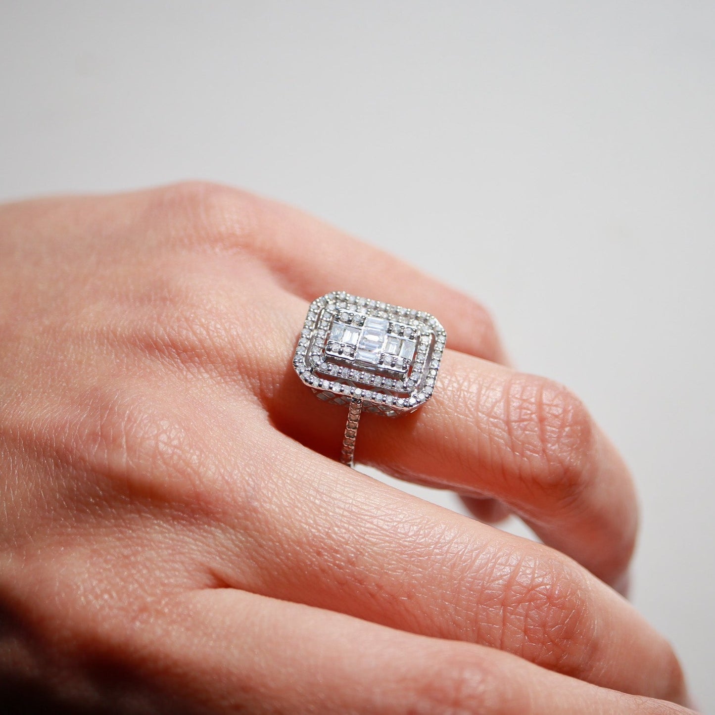 0,95ct Pırlanta Baget Yüzük