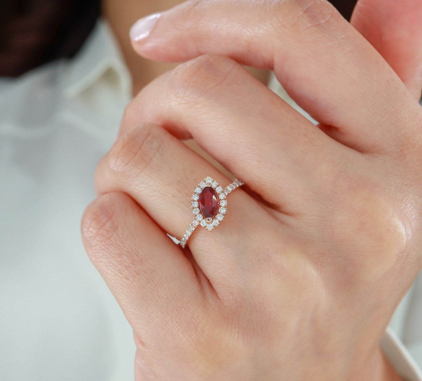 Markiz Yakut & Pırlanta Yüzük