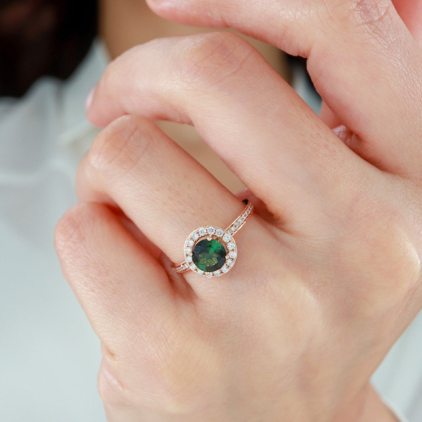 Yeşil Turmalin & Pırlanta