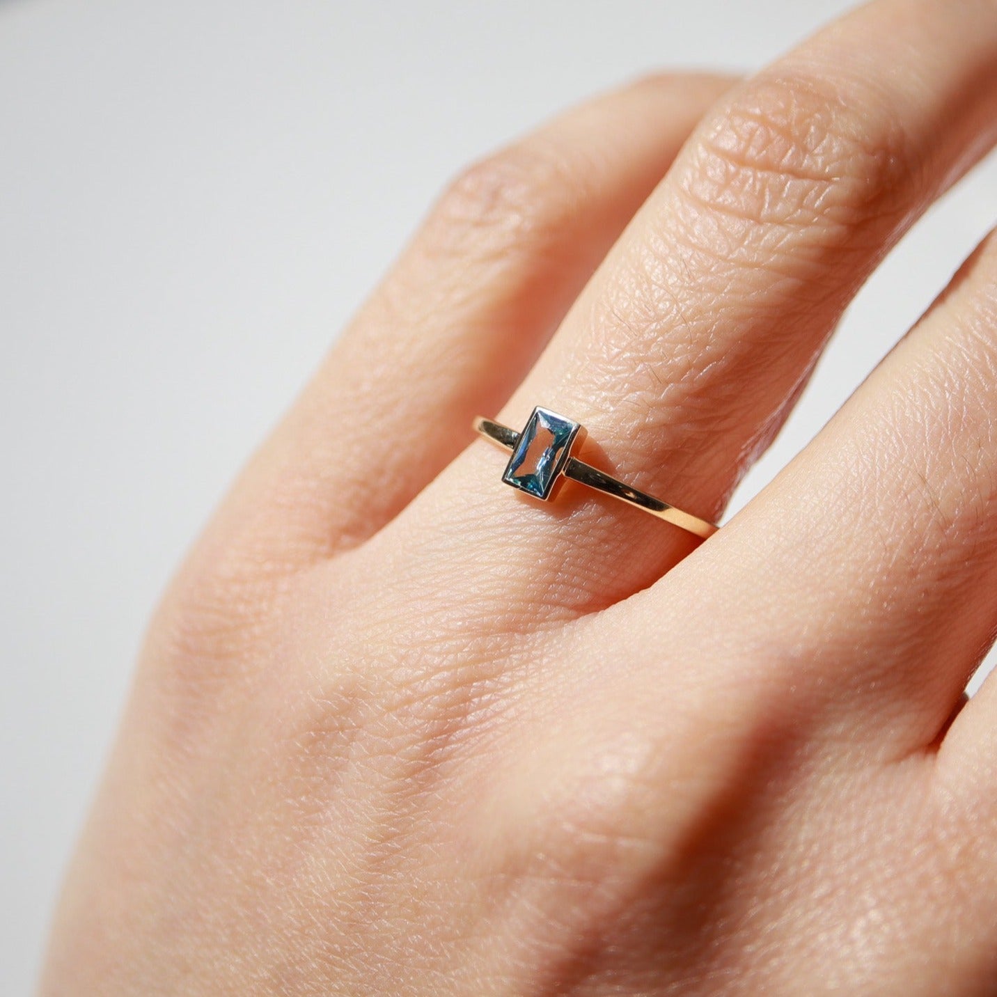 Vintage Baget Kesim Aquamarin