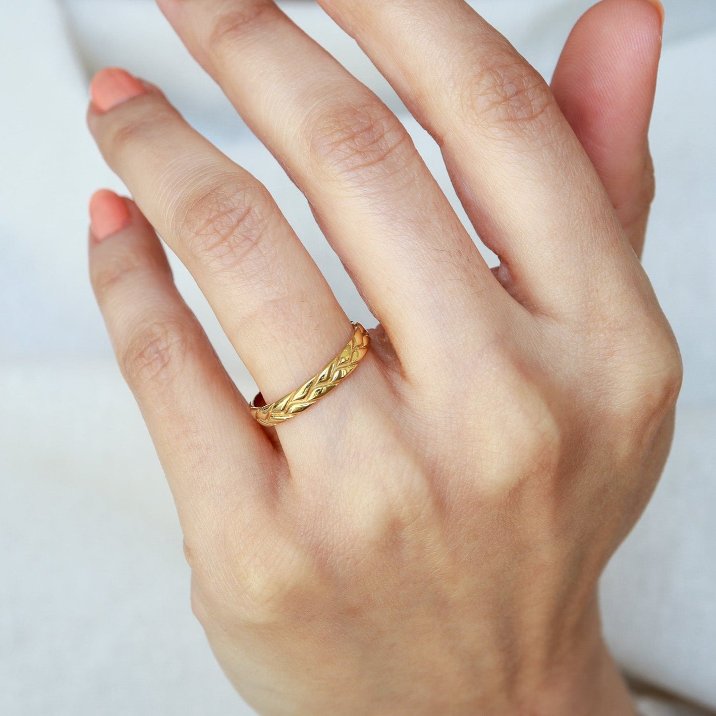 Buğday Model Minimal Yüzük