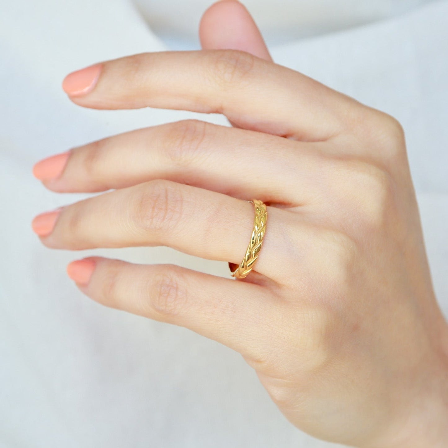 Buğday Model Minimal Yüzük