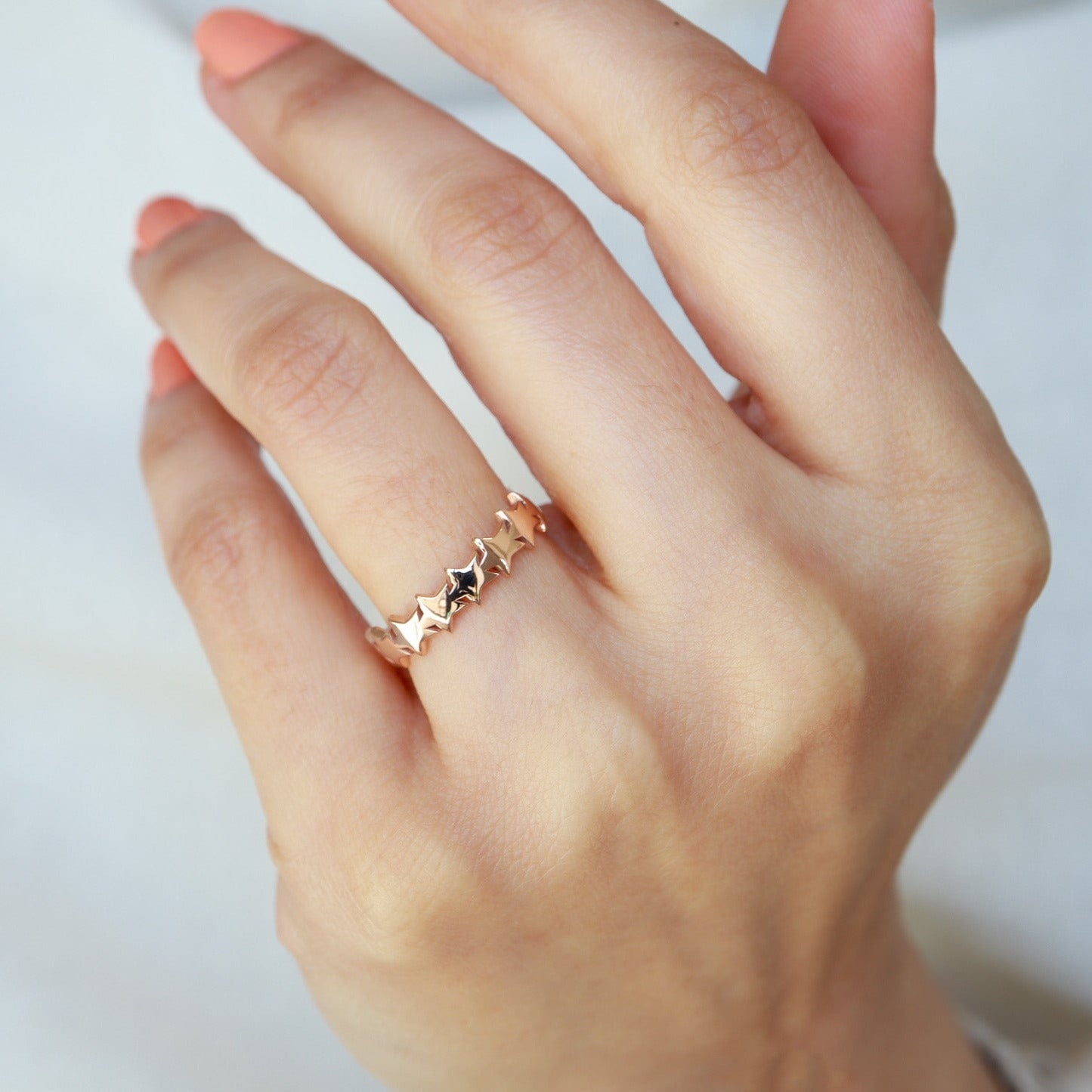 Yıldız Şekilli Minimal Yüzük