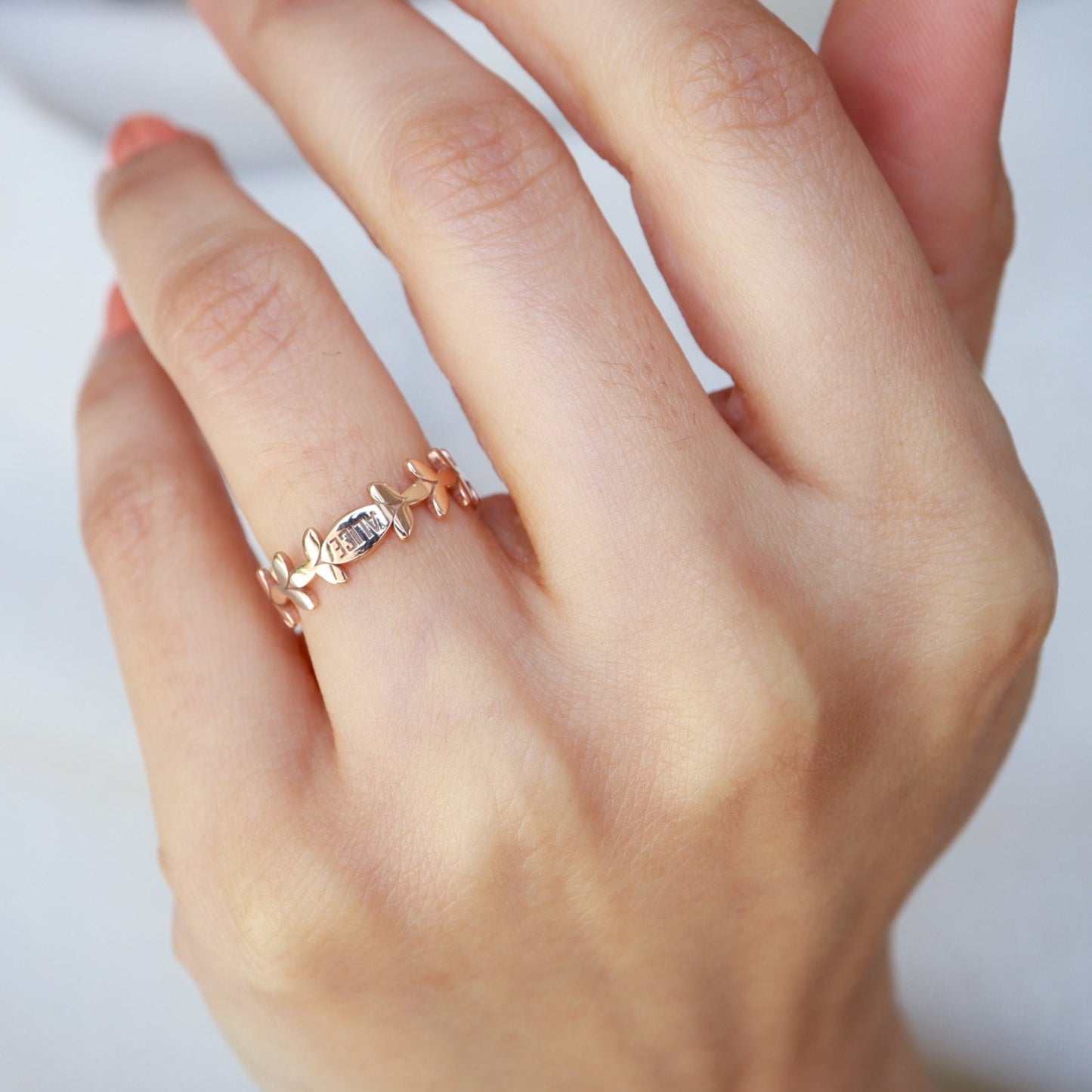 İsimli Minimal Yüzük