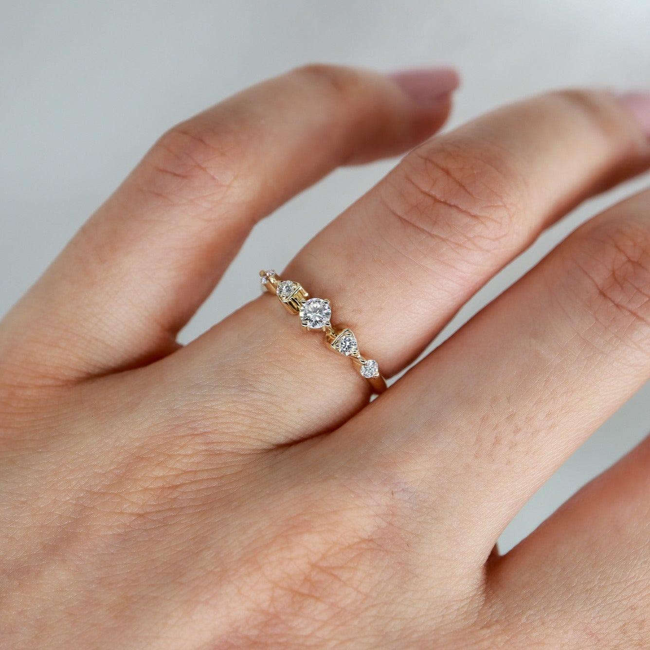 0,25ct Vintage Minimal Pırlanta Yüzük